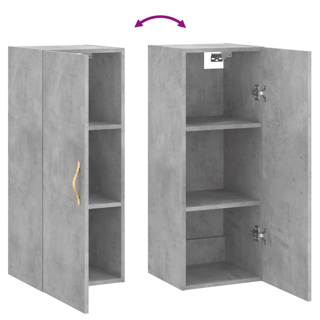 Bovenkast 34,5x34x90 cm betongrijs is nu te koop bij PeponiXL, paradijselijk wonen!