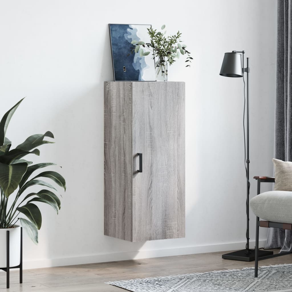 Bovenkast 34,5x34x90 cm grijs sonoma eikenkleurig is nu te koop bij PeponiXL, paradijselijk wonen!