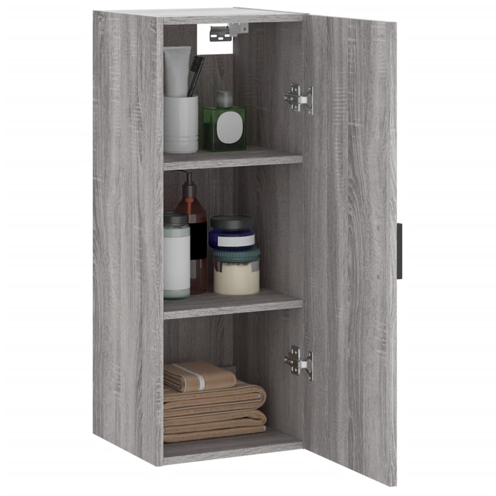 Bovenkast 34,5x34x90 cm grijs sonoma eikenkleurig is nu te koop bij PeponiXL, paradijselijk wonen!