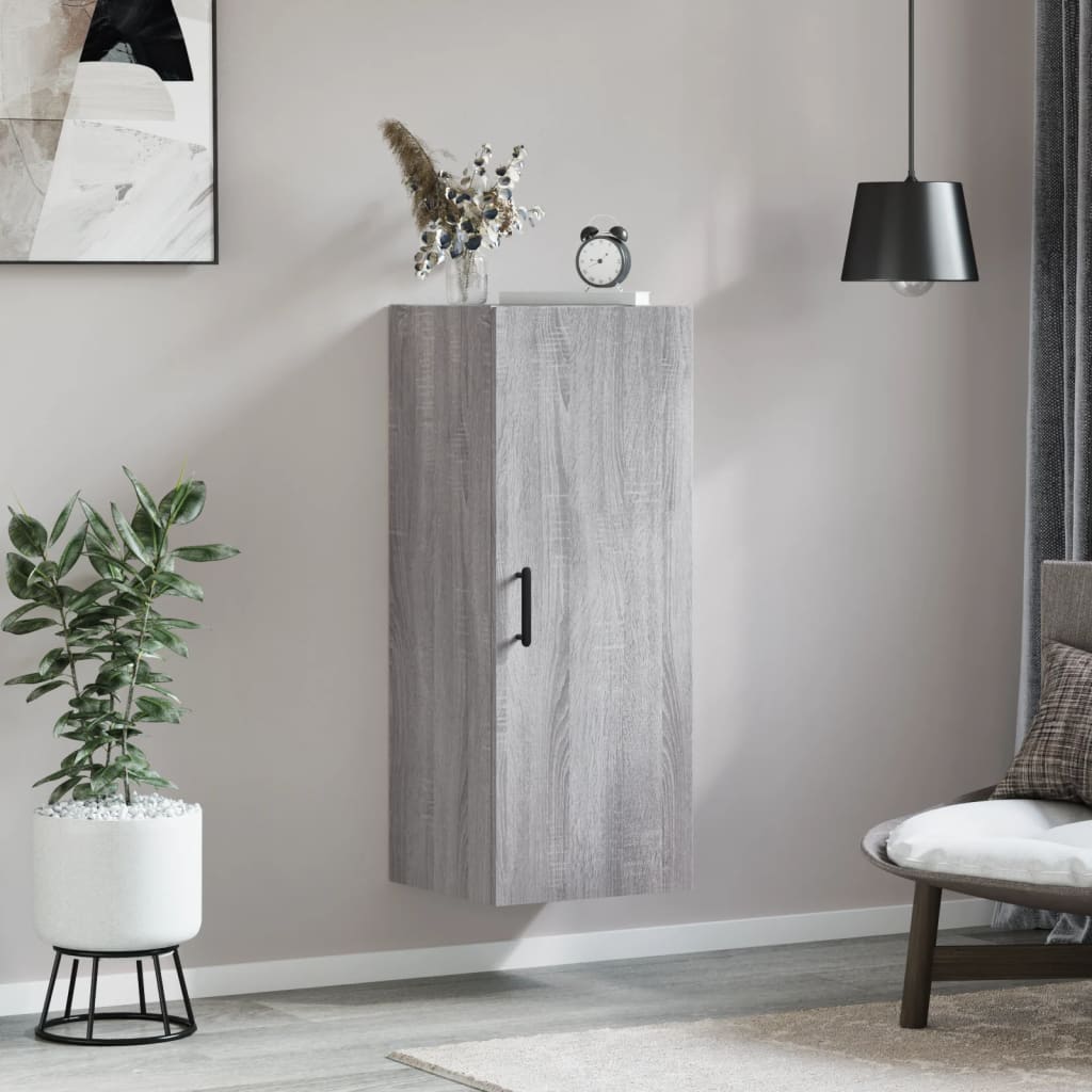 Bovenkast 34,5x34x90 cm grijs sonoma eikenkleurig is nu te koop bij PeponiXL, paradijselijk wonen!