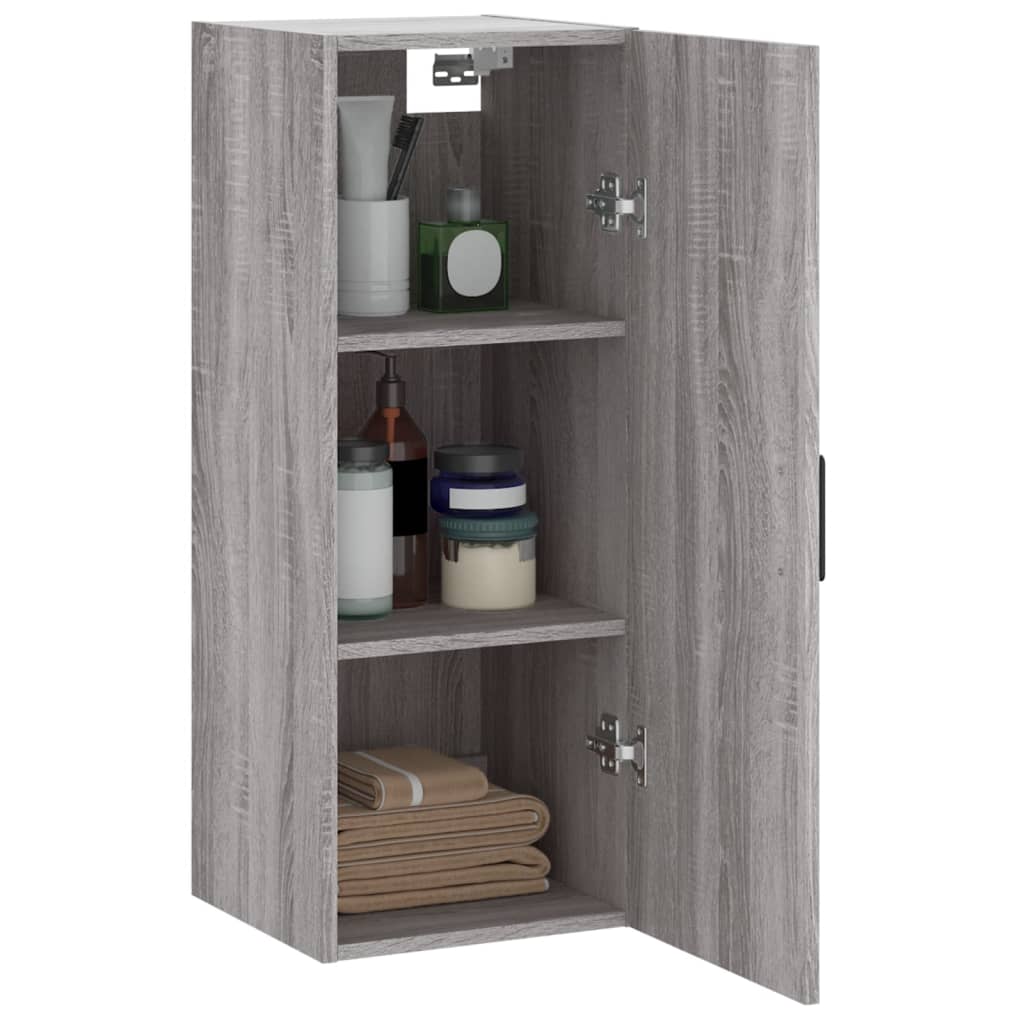 Bovenkast 34,5x34x90 cm grijs sonoma eikenkleurig is nu te koop bij PeponiXL, paradijselijk wonen!