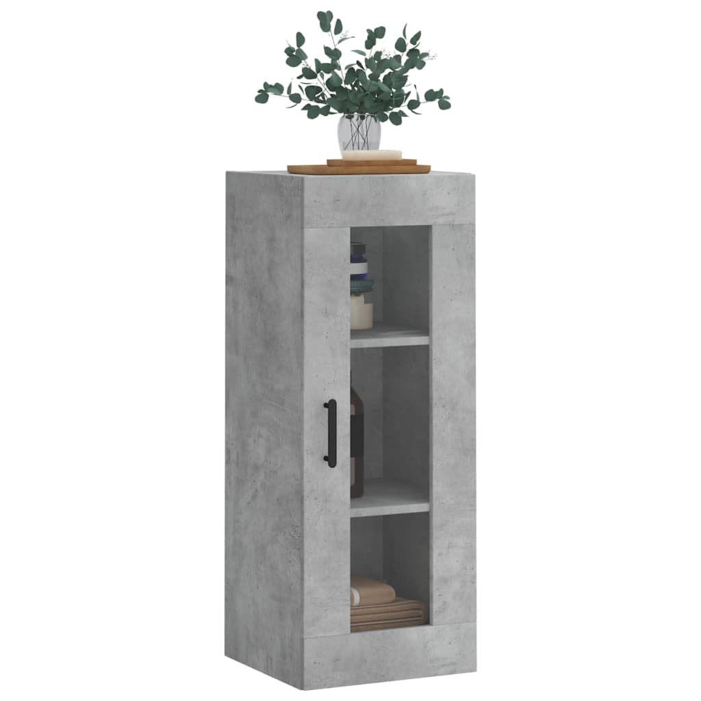 Wandkast 34,5x34x90 cm betongrijs is nu te koop bij PeponiXL, paradijselijk wonen!