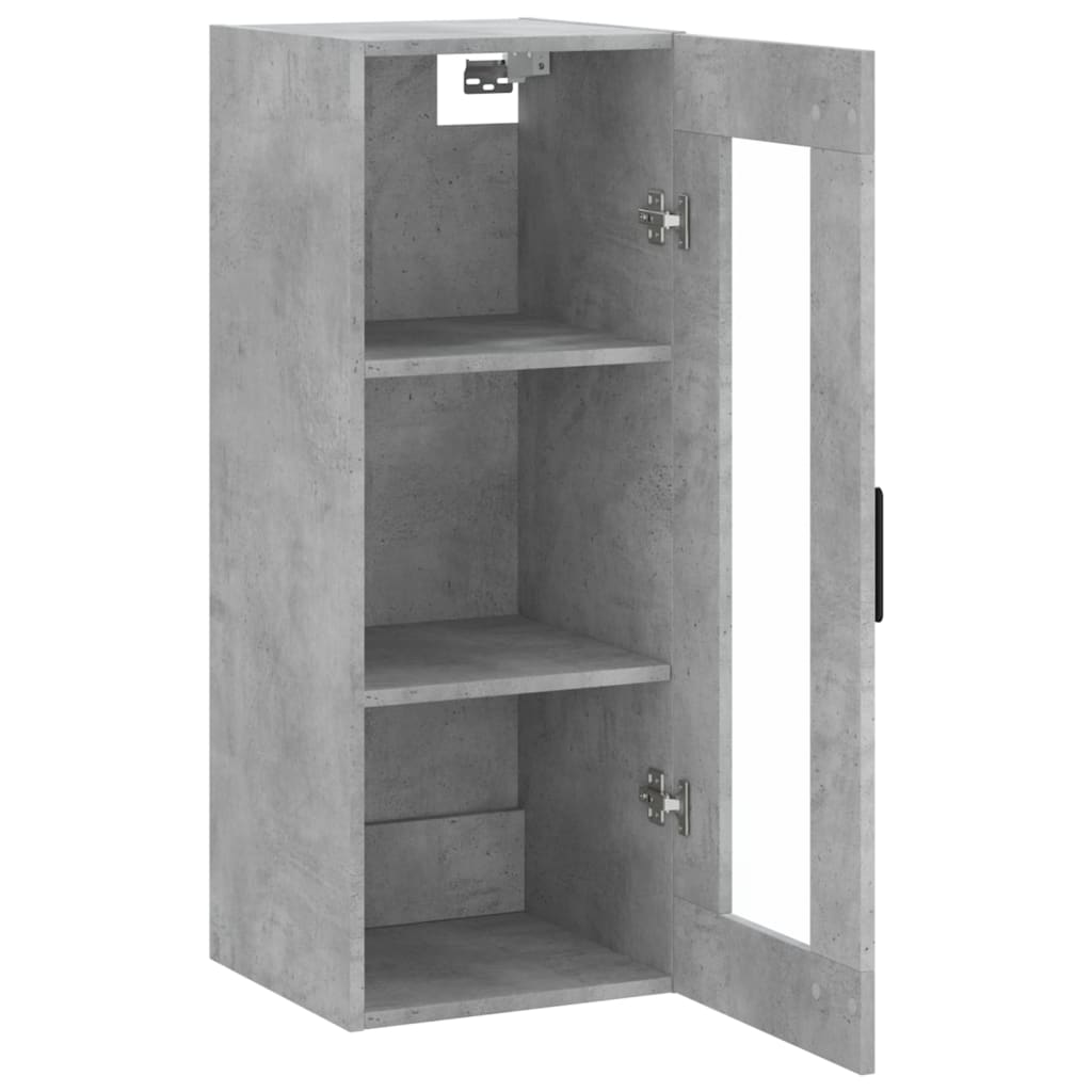 Wandkast 34,5x34x90 cm betongrijs is nu te koop bij PeponiXL, paradijselijk wonen!