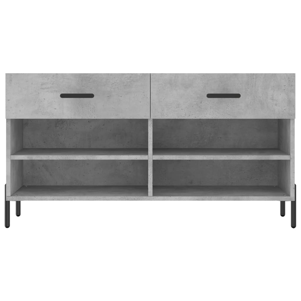 Schoenenbank 102x35x55 cm bewerkt hout betongrijs is nu te koop bij PeponiXL, paradijselijk wonen!
