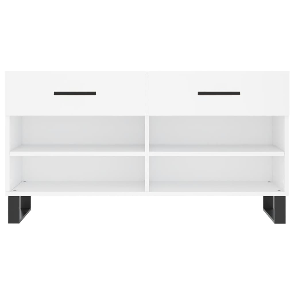 Schoenenbank 102x35x55 cm bewerkt hout wit is nu te koop bij PeponiXL, paradijselijk wonen!