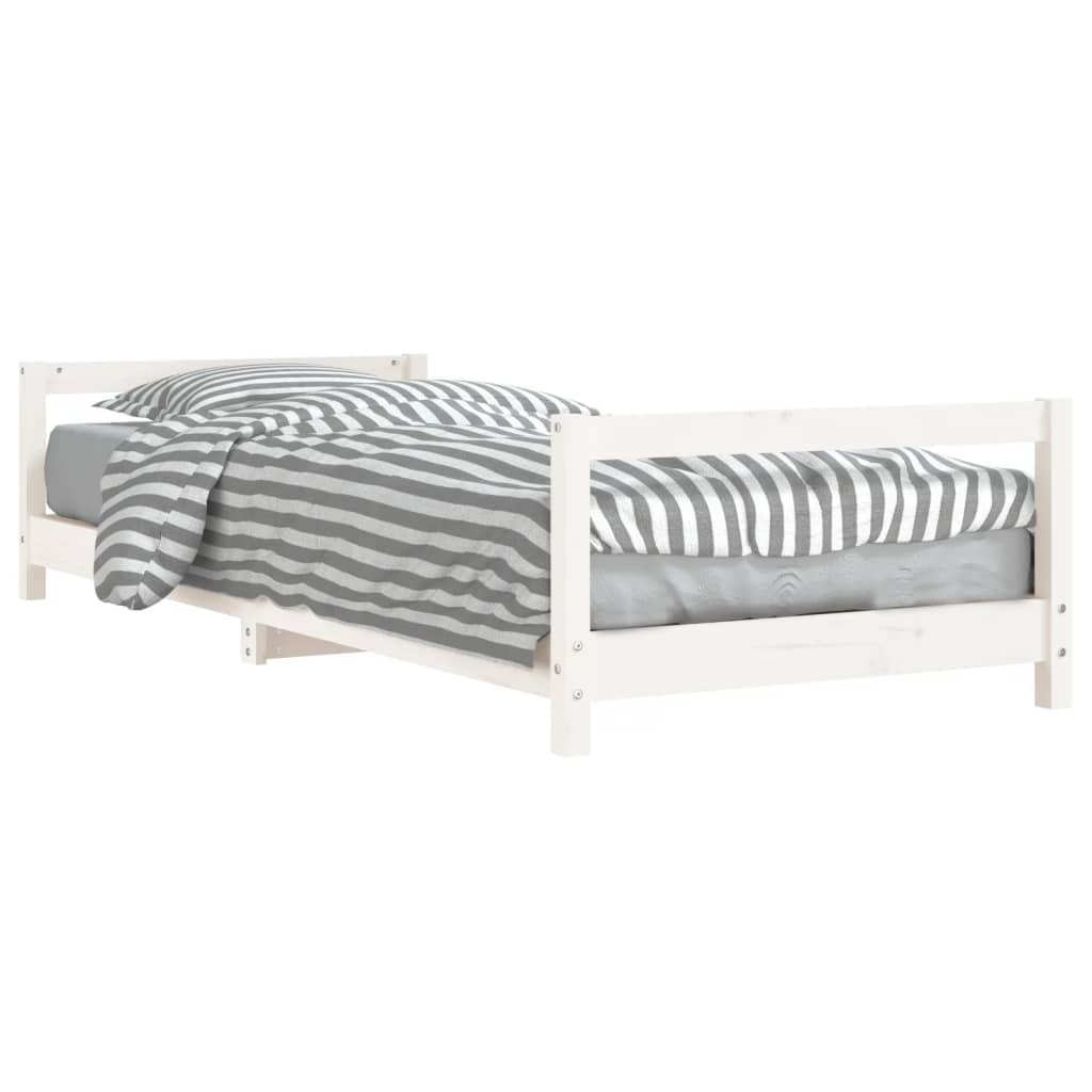 Kinderbedframe 80x200 cm massief grenenhout wit is nu te koop bij PeponiXL, paradijselijk wonen!