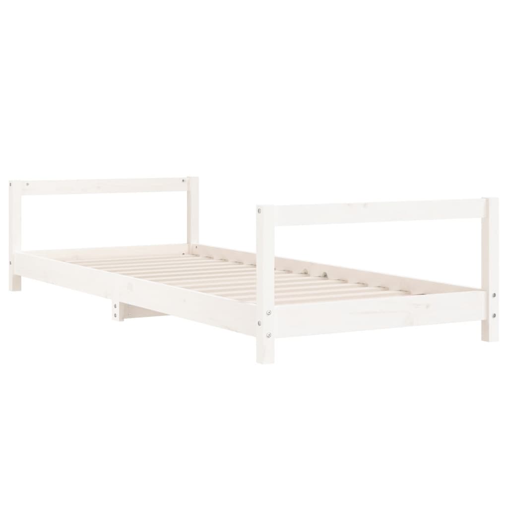 Kinderbedframe 80x200 cm massief grenenhout wit is nu te koop bij PeponiXL, paradijselijk wonen!