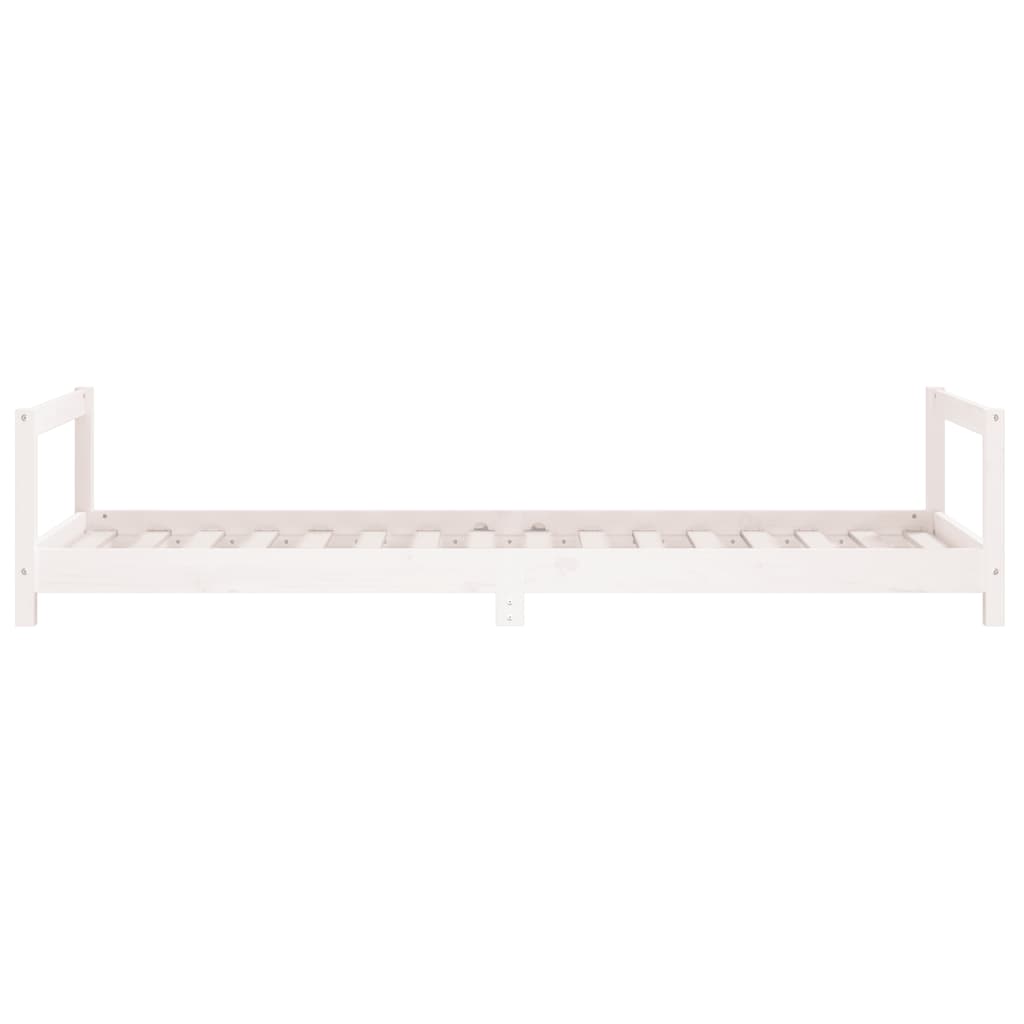 Kinderbedframe 80x200 cm massief grenenhout wit is nu te koop bij PeponiXL, paradijselijk wonen!