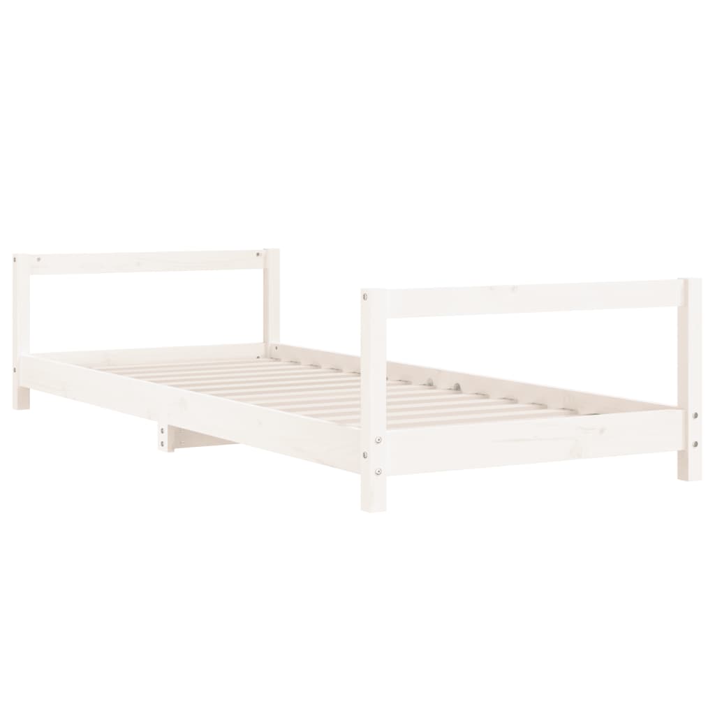 Kinderbedframe 80x200 cm massief grenenhout wit is nu te koop bij PeponiXL, paradijselijk wonen!