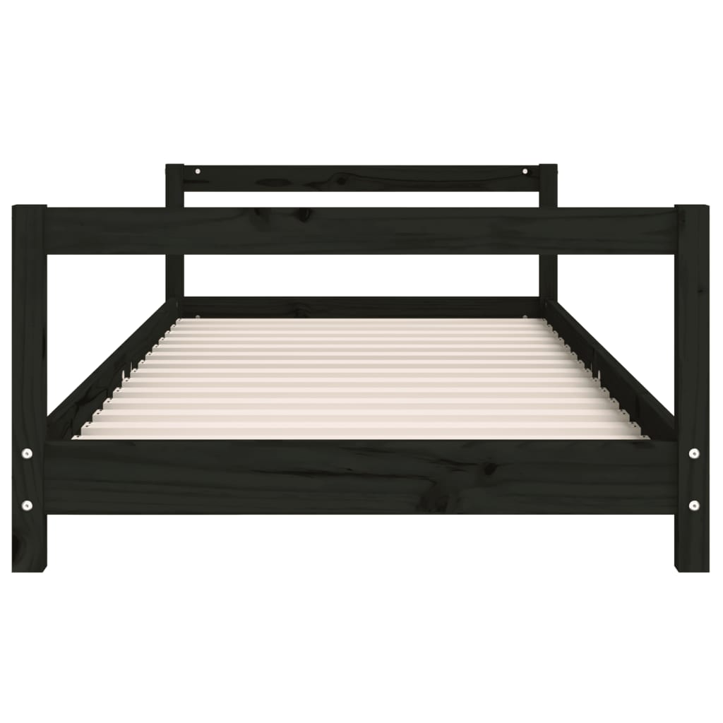 Kinderbedframe 90x190 cm massief grenenhout zwart is nu te koop bij PeponiXL, paradijselijk wonen!