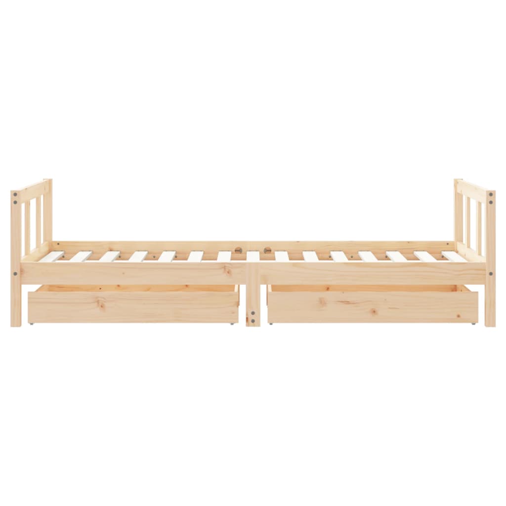 Kinderbedframe met lades 90x190 cm massief grenenhout is nu te koop bij PeponiXL, paradijselijk wonen!