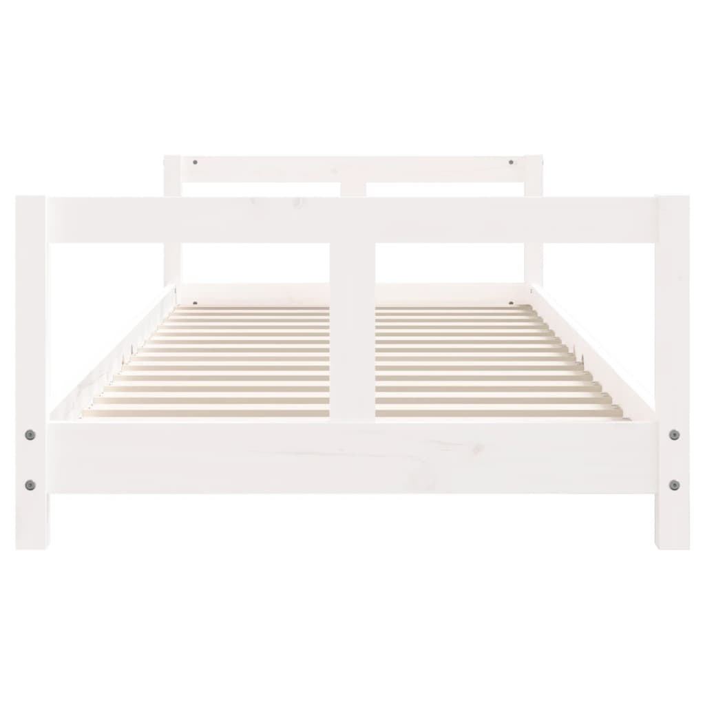 Kinderbedframe 80x200 cm massief grenenhout wit is nu te koop bij PeponiXL, paradijselijk wonen!