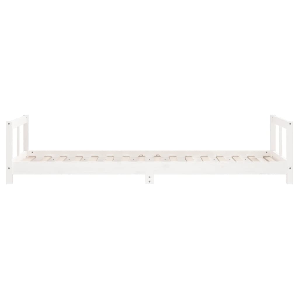 Kinderbedframe 80x200 cm massief grenenhout wit is nu te koop bij PeponiXL, paradijselijk wonen!