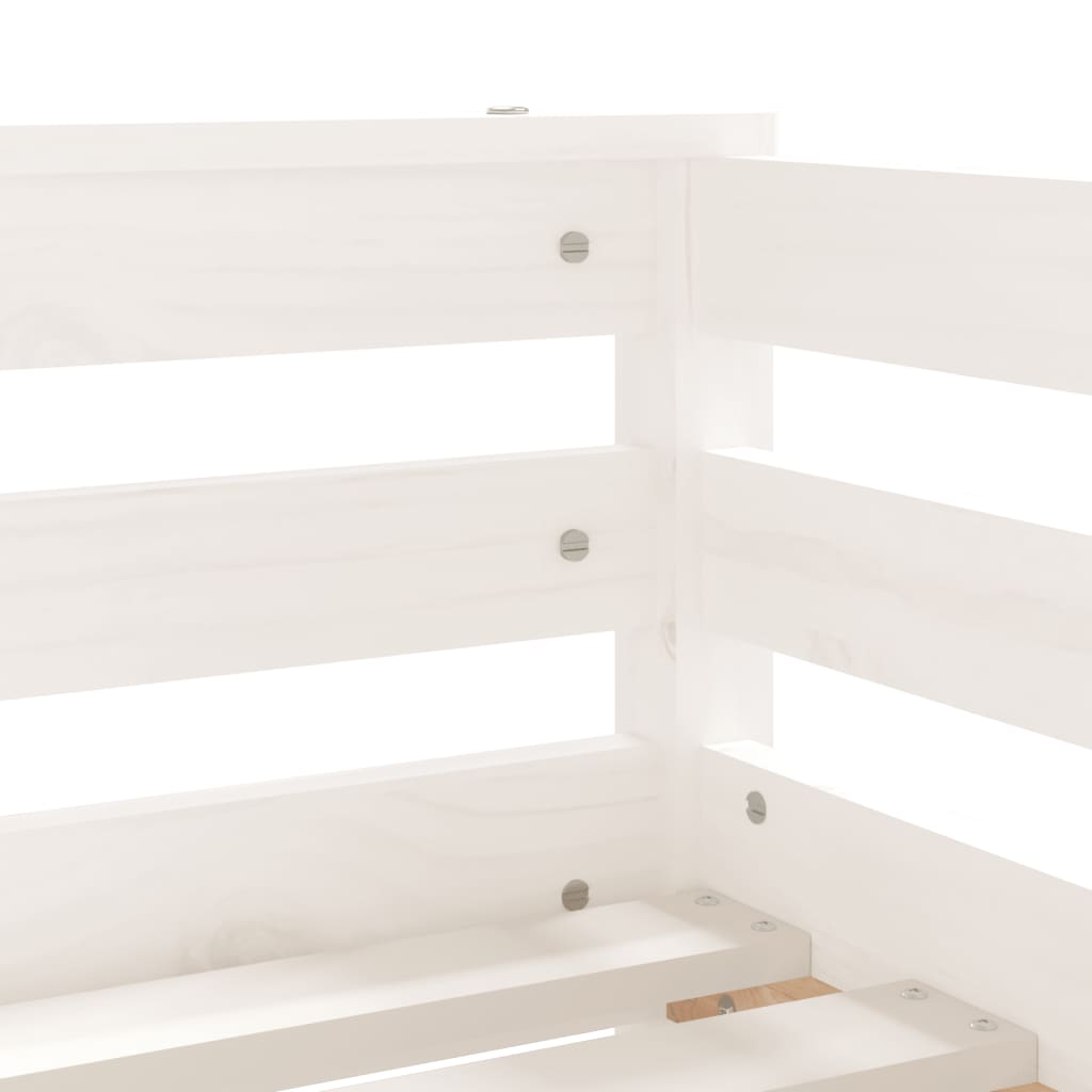 Kinderbedframe met lades 70x140 cm massief grenenhout wit is nu te koop bij PeponiXL, paradijselijk wonen!