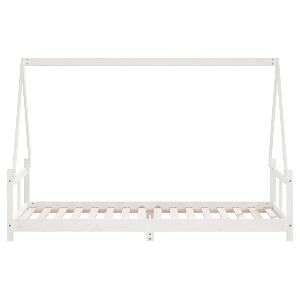 Kinderbedframe 80x200 cm massief grenenhout wit is nu te koop bij PeponiXL, paradijselijk wonen!