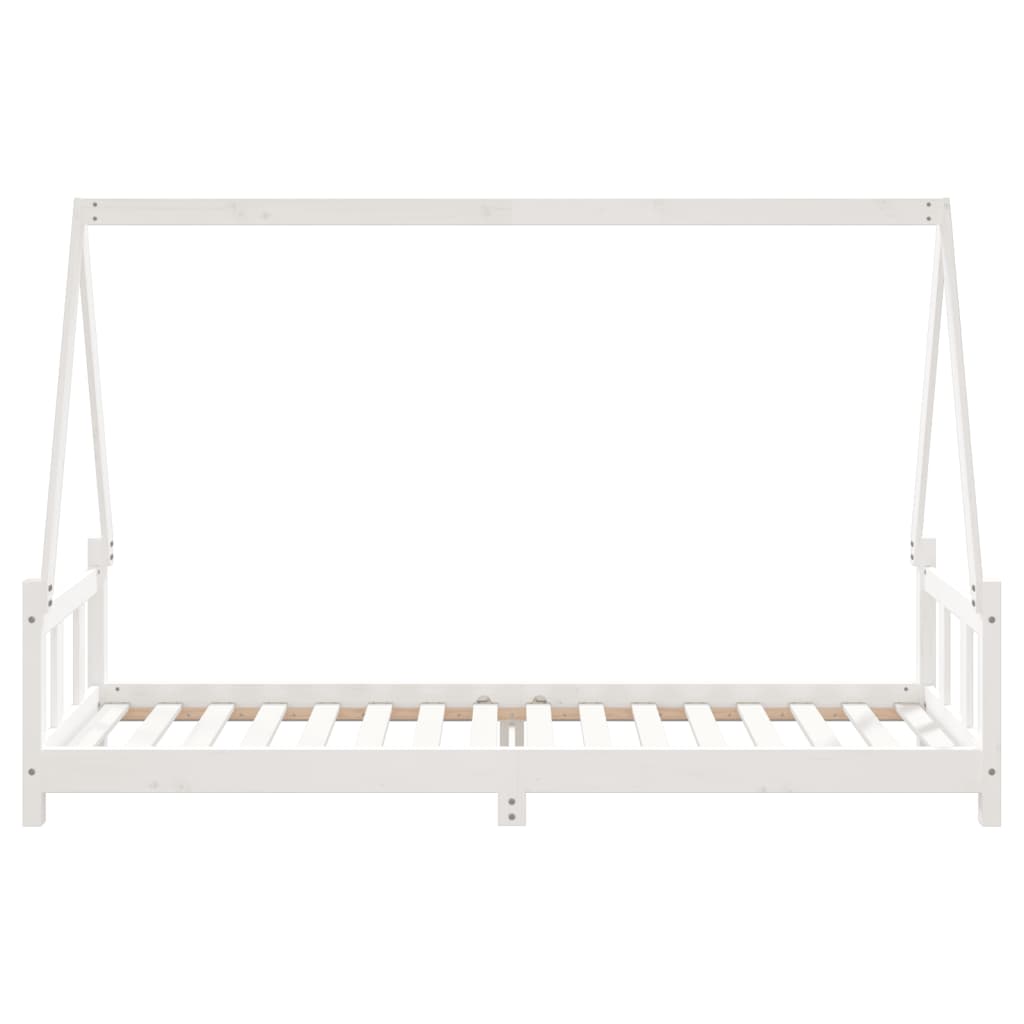 Kinderbedframe 90x200 cm massief grenenhout wit is nu te koop bij PeponiXL, paradijselijk wonen!