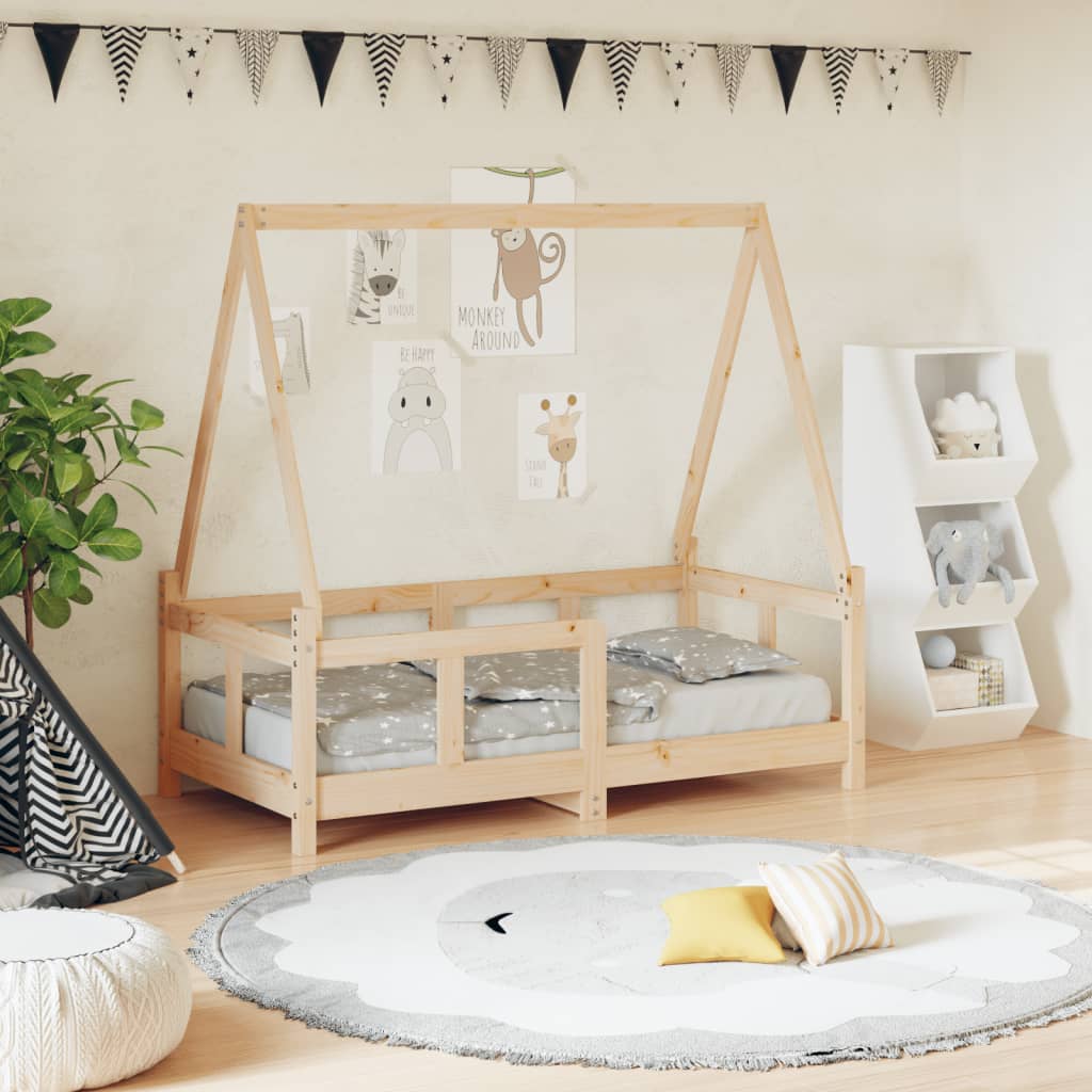 Kinderbedframe 70x140 cm massief grenenhout is nu te koop bij PeponiXL, paradijselijk wonen!