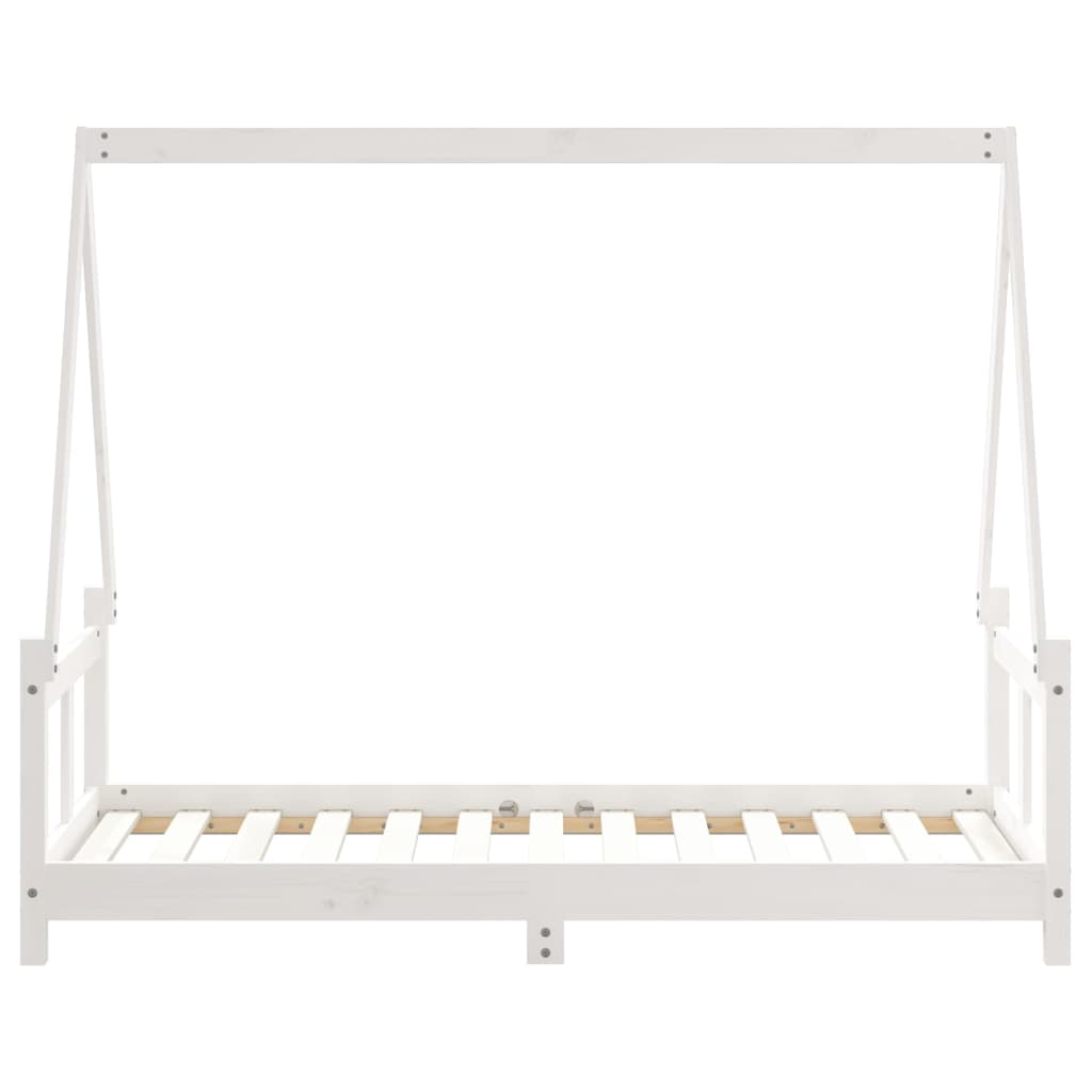 Kinderbedframe 80x160 cm massief grenenhout wit is nu te koop bij PeponiXL, paradijselijk wonen!