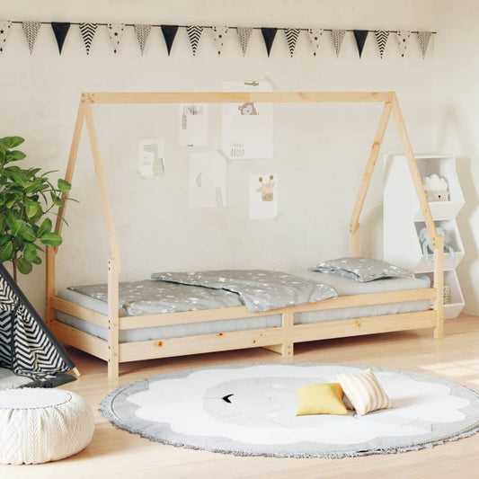 Kinderbedframe 80x200 cm massief grenenhout is nu te koop bij PeponiXL, paradijselijk wonen!