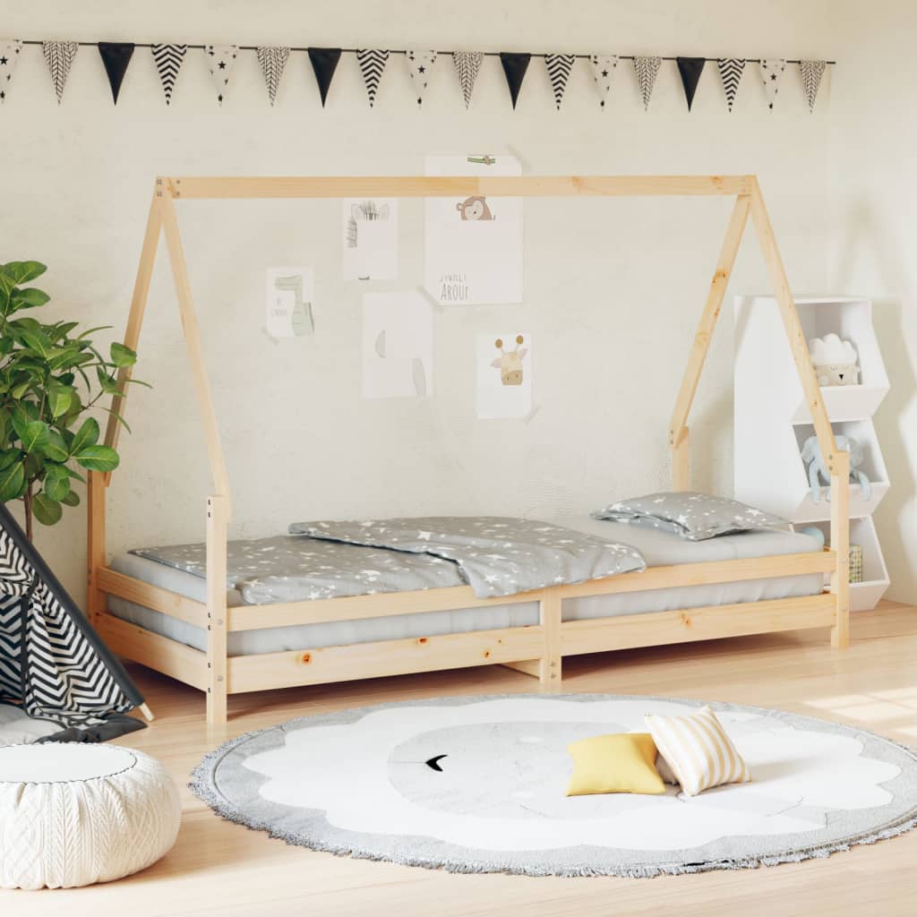 Kinderbedframe 90x200 cm massief grenenhout is nu te koop bij PeponiXL, paradijselijk wonen!