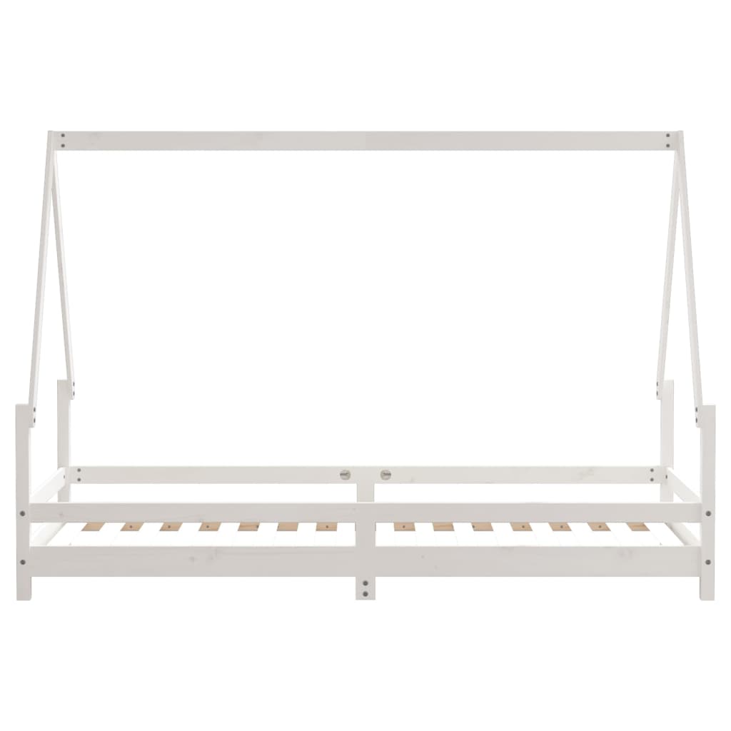 Kinderbedframe 90x200 cm massief grenenhout wit is nu te koop bij PeponiXL, paradijselijk wonen!