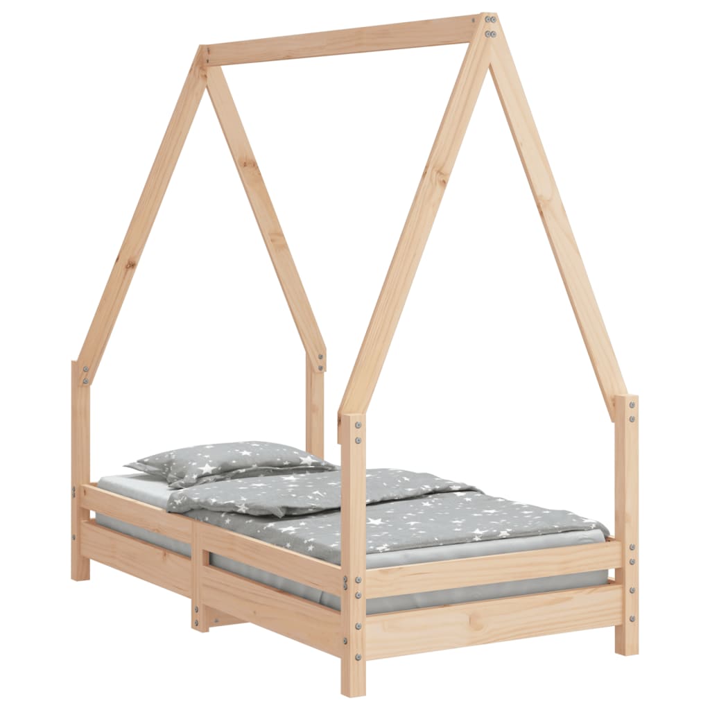 Kinderbedframe 70x140 cm massief grenenhout is nu te koop bij PeponiXL, paradijselijk wonen!