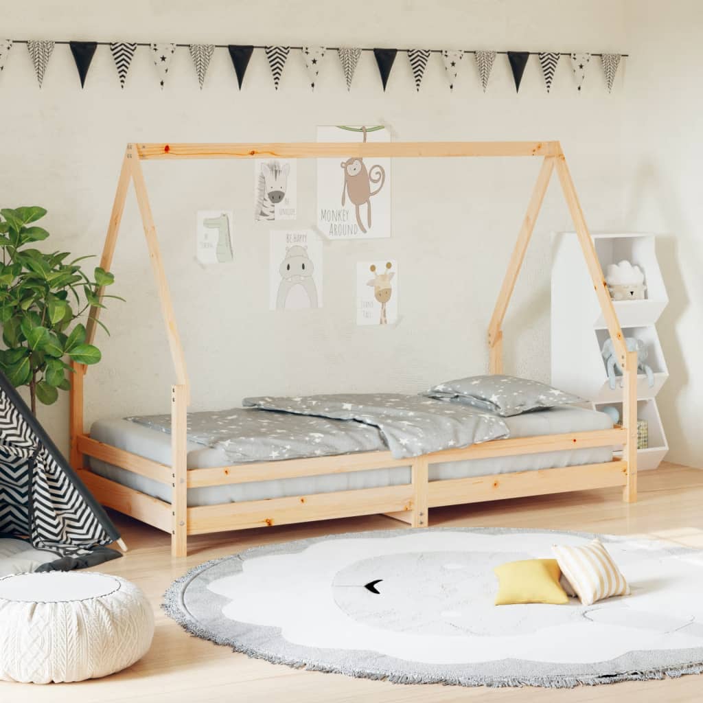 Kinderbedframe 90x190 cm massief grenenhout is nu te koop bij PeponiXL, paradijselijk wonen!