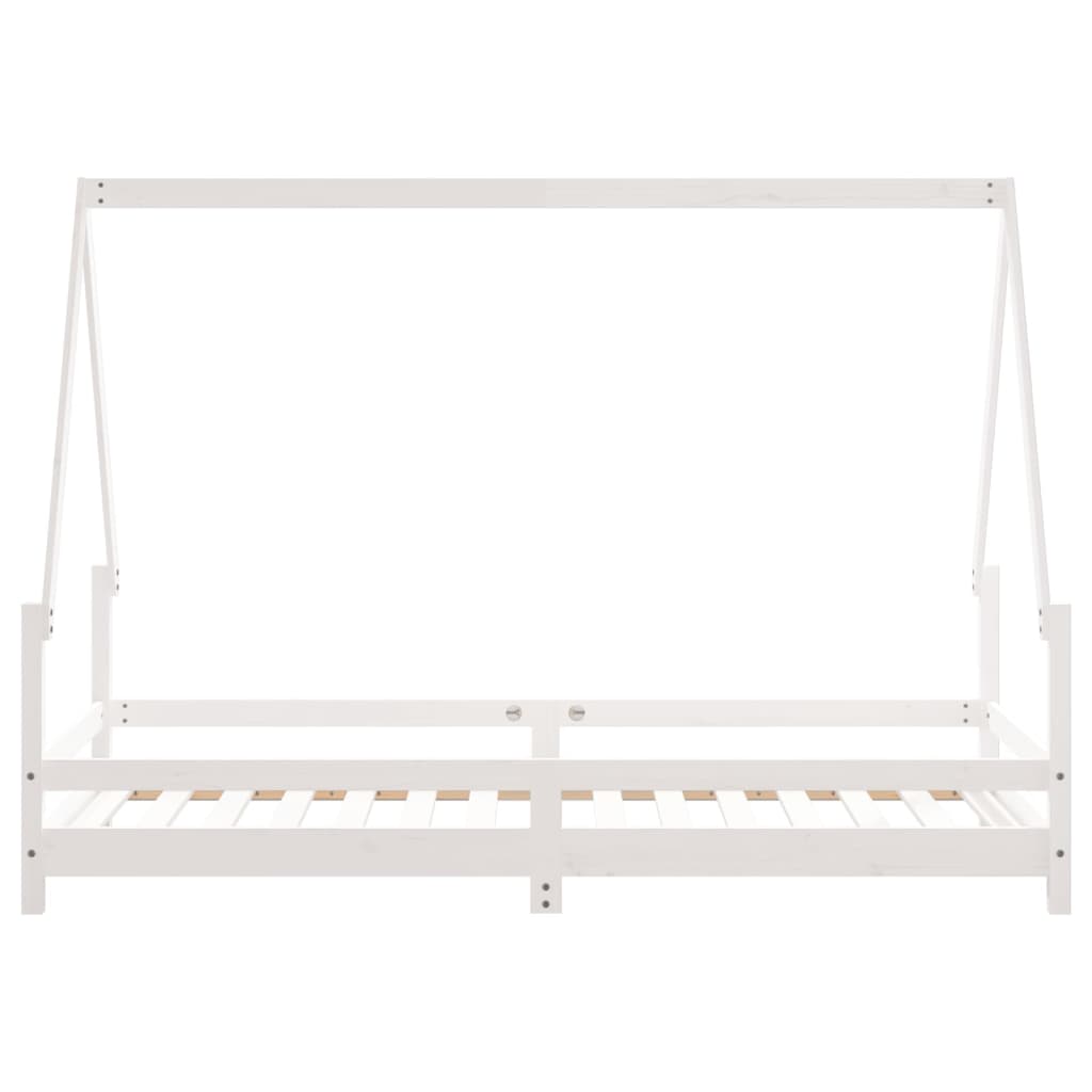 Kinderbedframe 90x190 cm massief grenenhout wit is nu te koop bij PeponiXL, paradijselijk wonen!