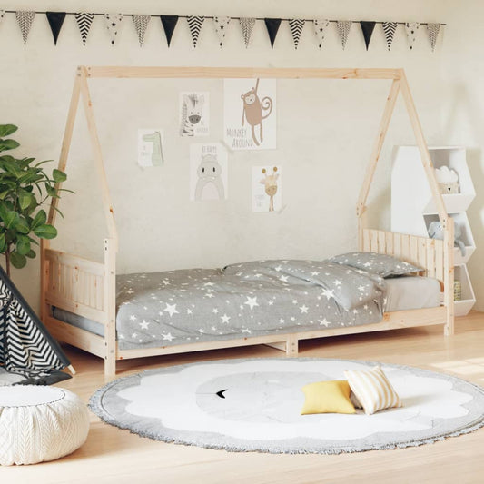 Kinderbedframe 80x200 cm massief grenenhout is nu te koop bij PeponiXL, paradijselijk wonen!