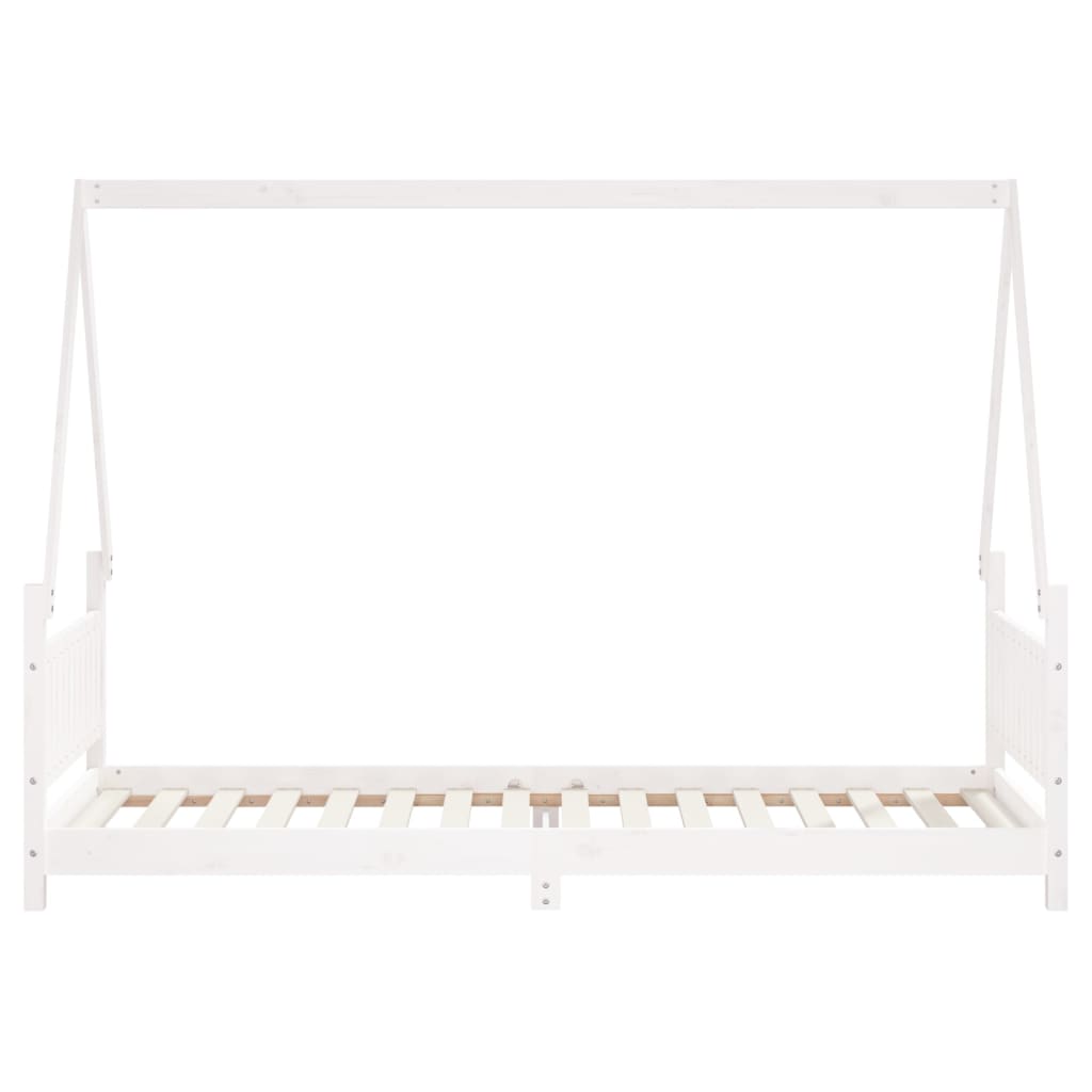 Kinderbedframe 80x200 cm massief grenenhout wit is nu te koop bij PeponiXL, paradijselijk wonen!