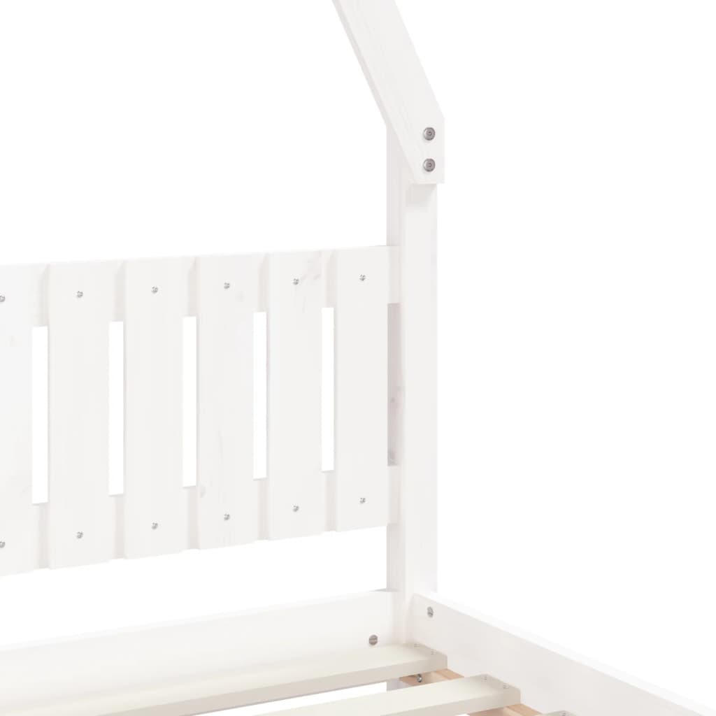 Kinderbedframe 80x200 cm massief grenenhout wit is nu te koop bij PeponiXL, paradijselijk wonen!