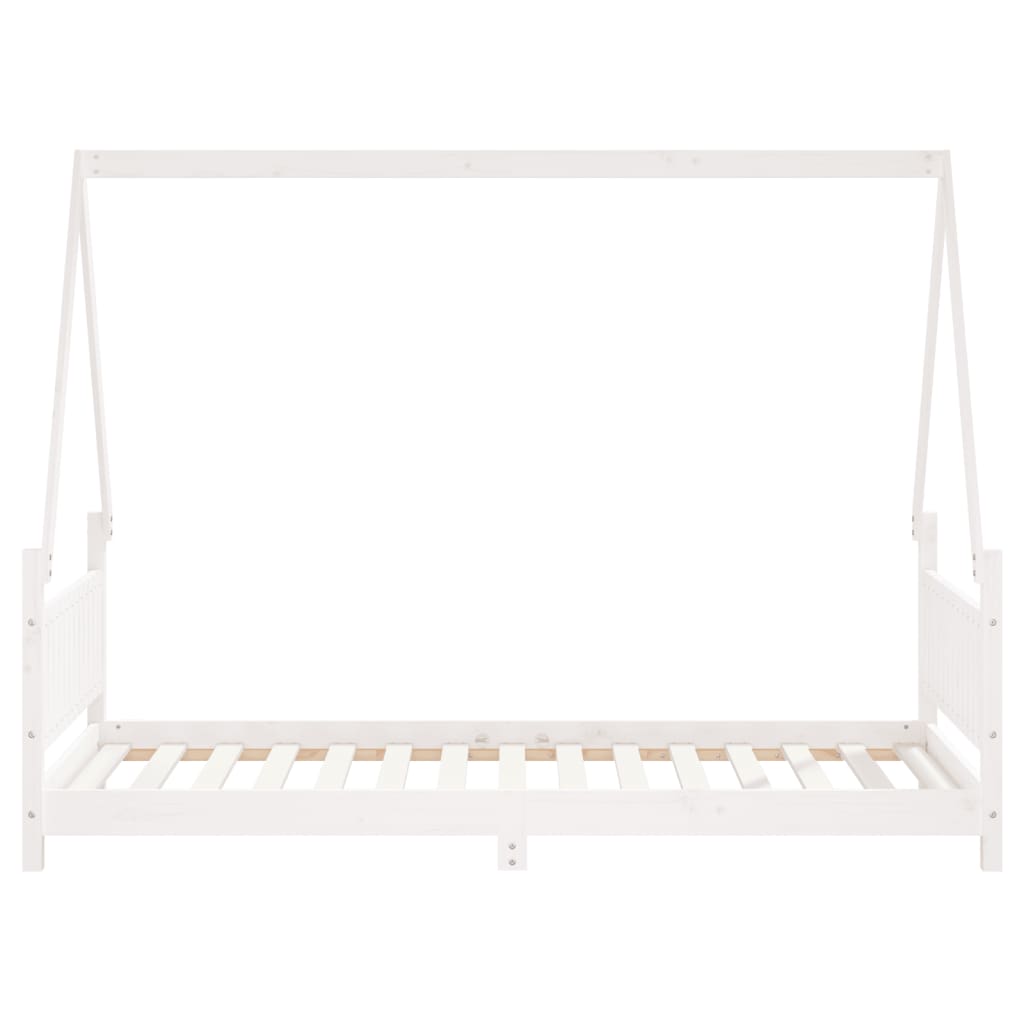 Kinderbedframe 90x190 cm massief grenenhout wit is nu te koop bij PeponiXL, paradijselijk wonen!