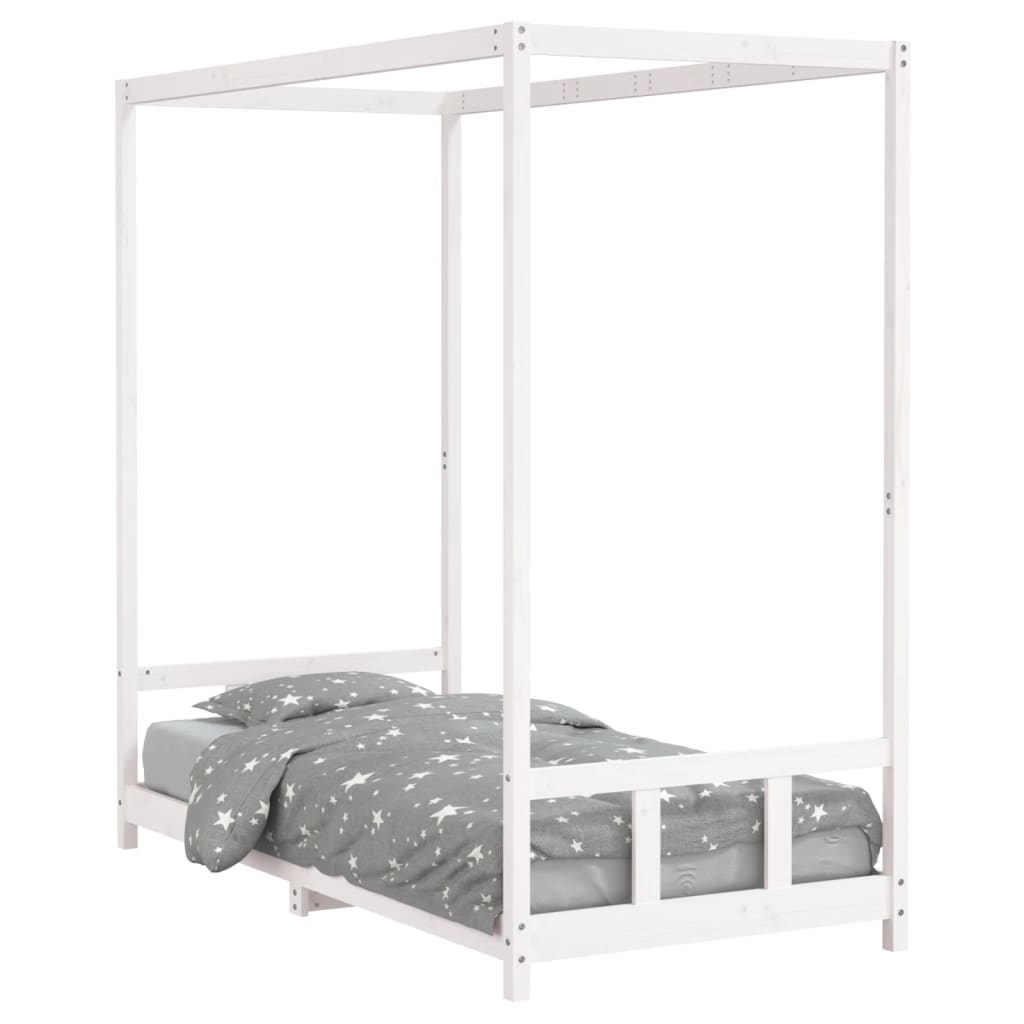 Kinderbedframe 90x190 cm massief grenenhout wit is nu te koop bij PeponiXL, paradijselijk wonen!