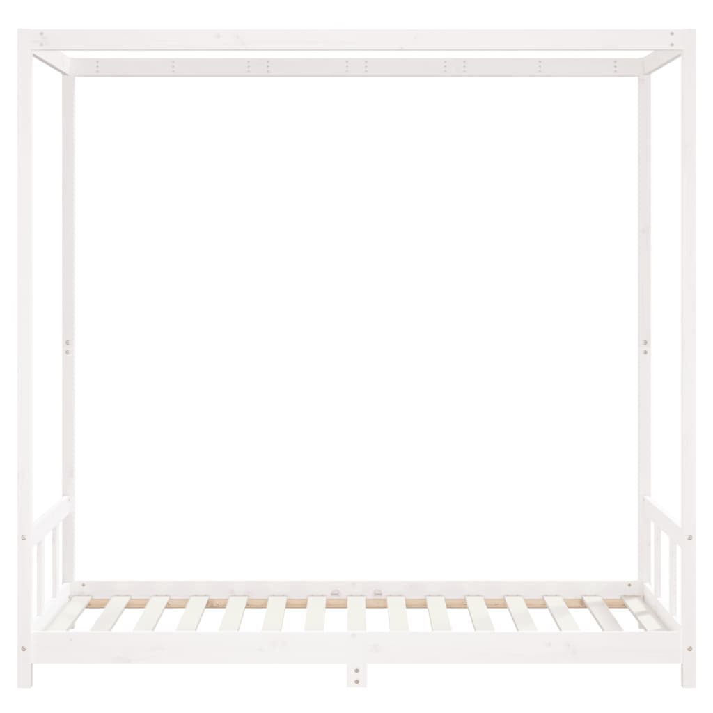 Kinderbedframe 90x190 cm massief grenenhout wit is nu te koop bij PeponiXL, paradijselijk wonen!