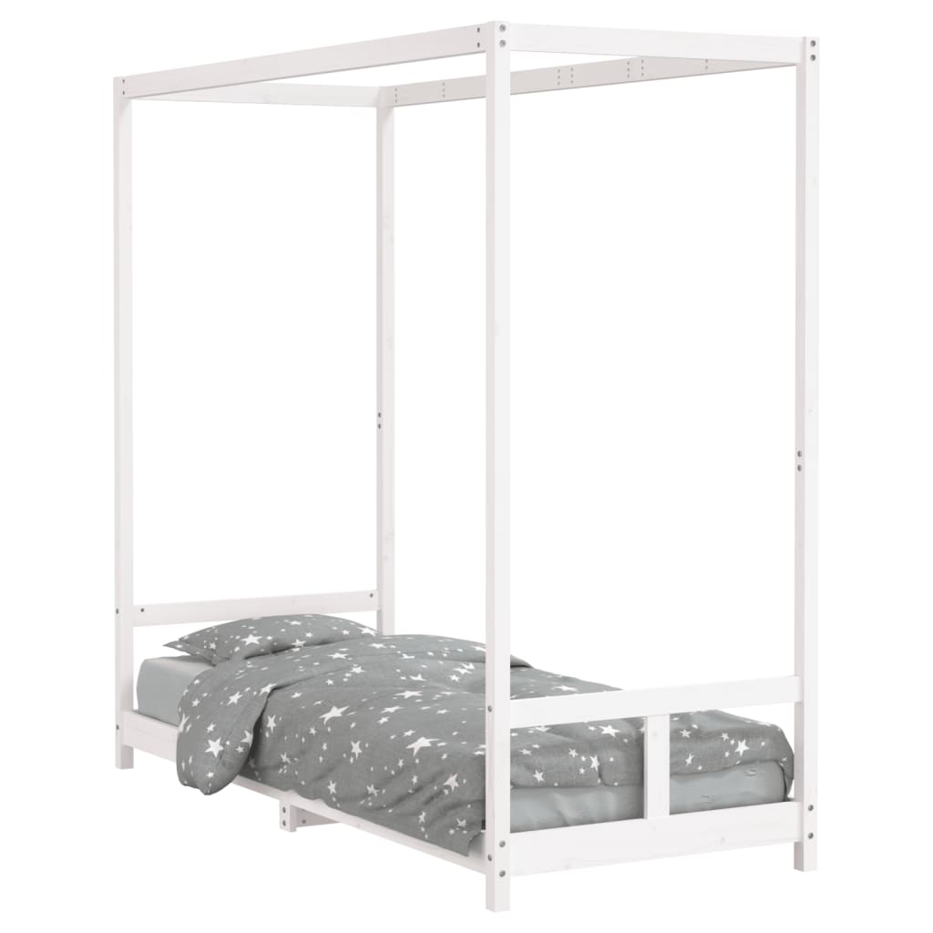 Kinderbedframe 80x200 cm massief grenenhout wit is nu te koop bij PeponiXL, paradijselijk wonen!