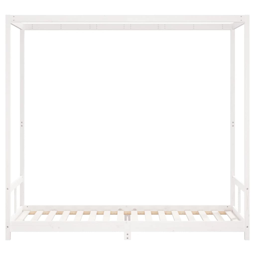 Kinderbedframe 80x200 cm massief grenenhout wit is nu te koop bij PeponiXL, paradijselijk wonen!