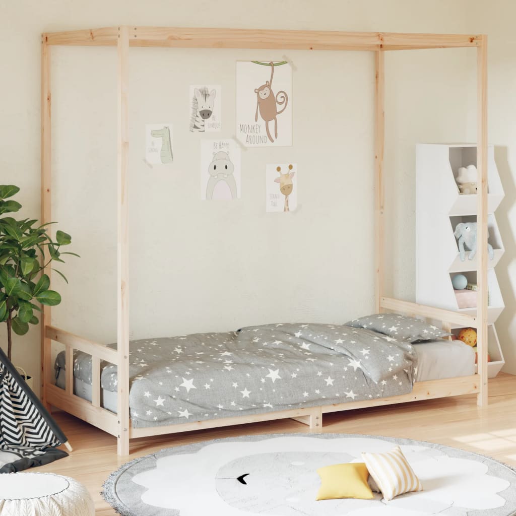 Kinderbedframe 90x200 cm massief grenenhout is nu te koop bij PeponiXL, paradijselijk wonen!