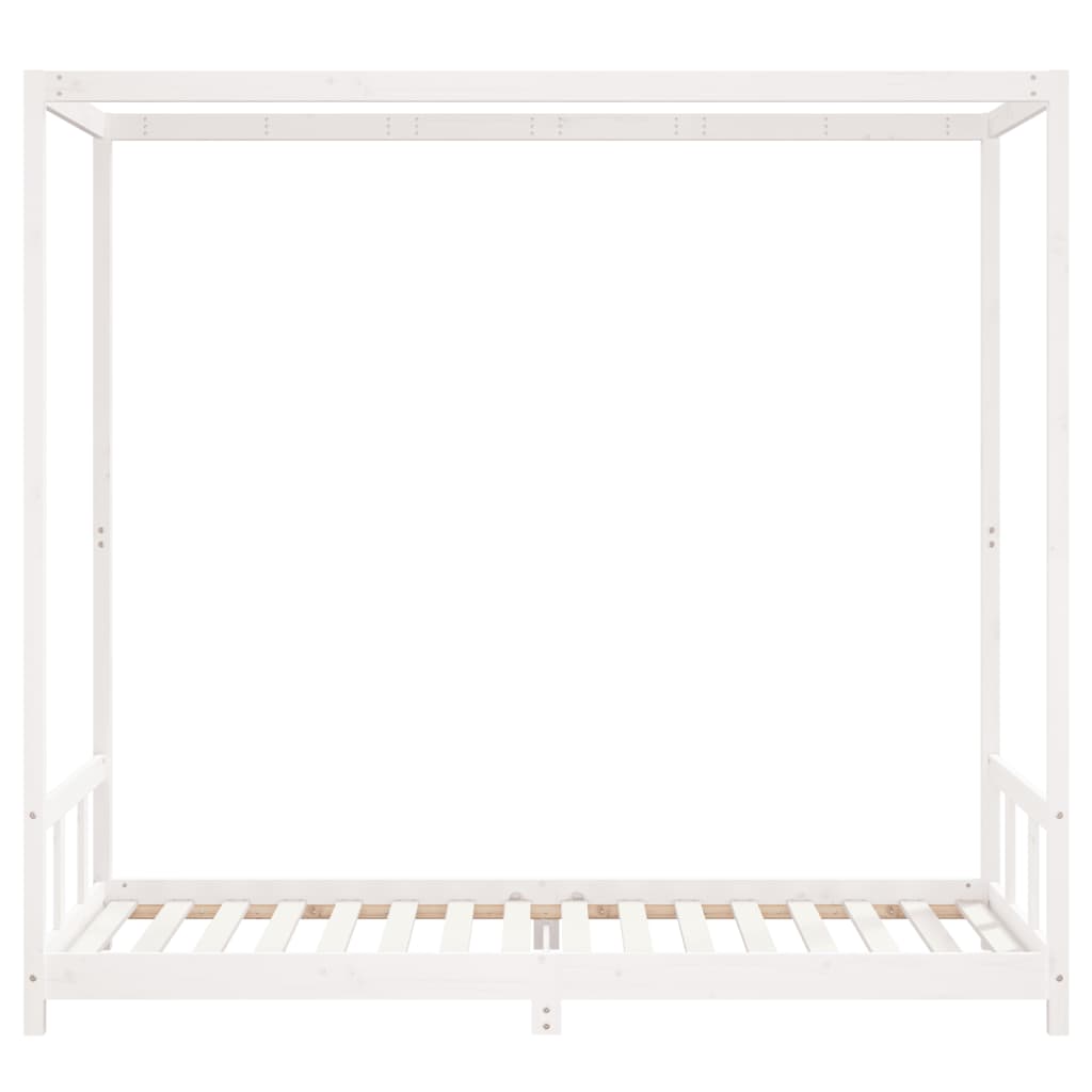 Kinderbedframe 90x200 cm massief grenenhout wit is nu te koop bij PeponiXL, paradijselijk wonen!