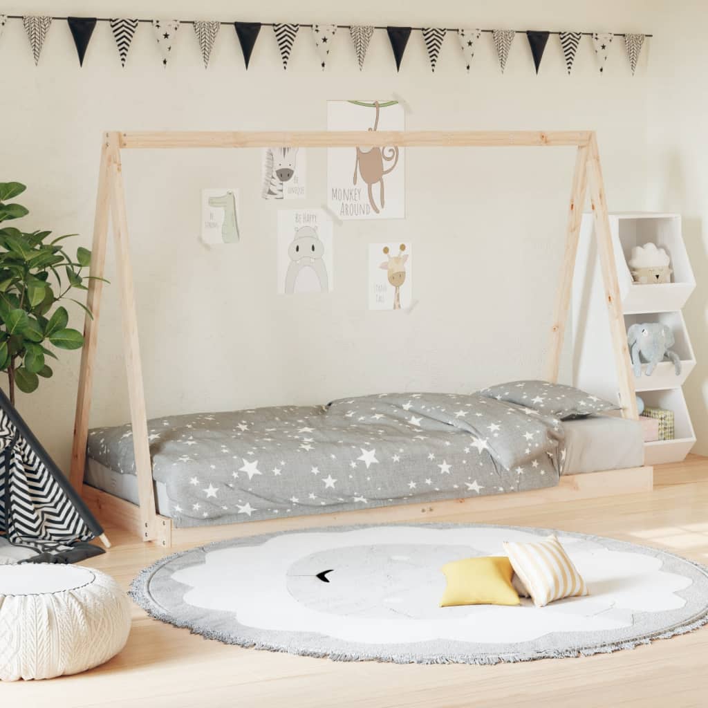 Kinderbedframe 80x200 cm massief grenenhout is nu te koop bij PeponiXL, paradijselijk wonen!