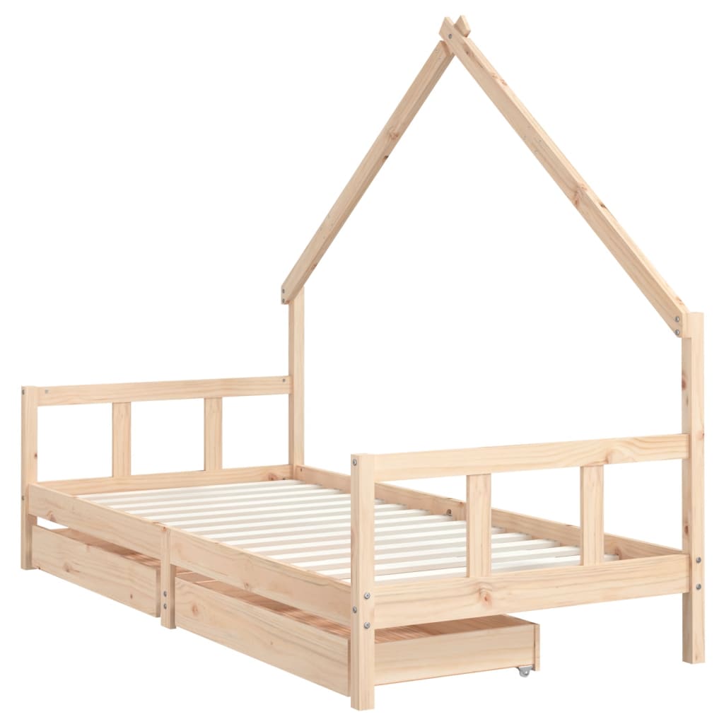 Kinderbedframe 90x200 cm massief grenenhout is nu te koop bij PeponiXL, paradijselijk wonen!