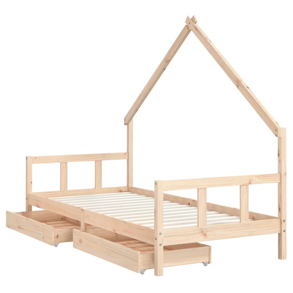 Kinderbedframe 90x200 cm massief grenenhout is nu te koop bij PeponiXL, paradijselijk wonen!