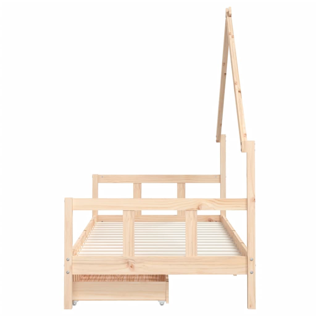 Kinderbedframe 90x200 cm massief grenenhout is nu te koop bij PeponiXL, paradijselijk wonen!