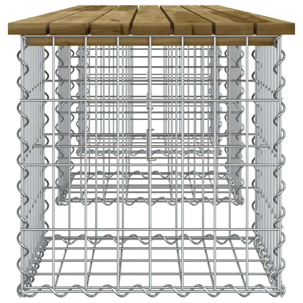 Tuinbank schanskorfontwerp 203x44x42 cm geïmpregneerd hout is nu te koop bij PeponiXL, paradijselijk wonen!