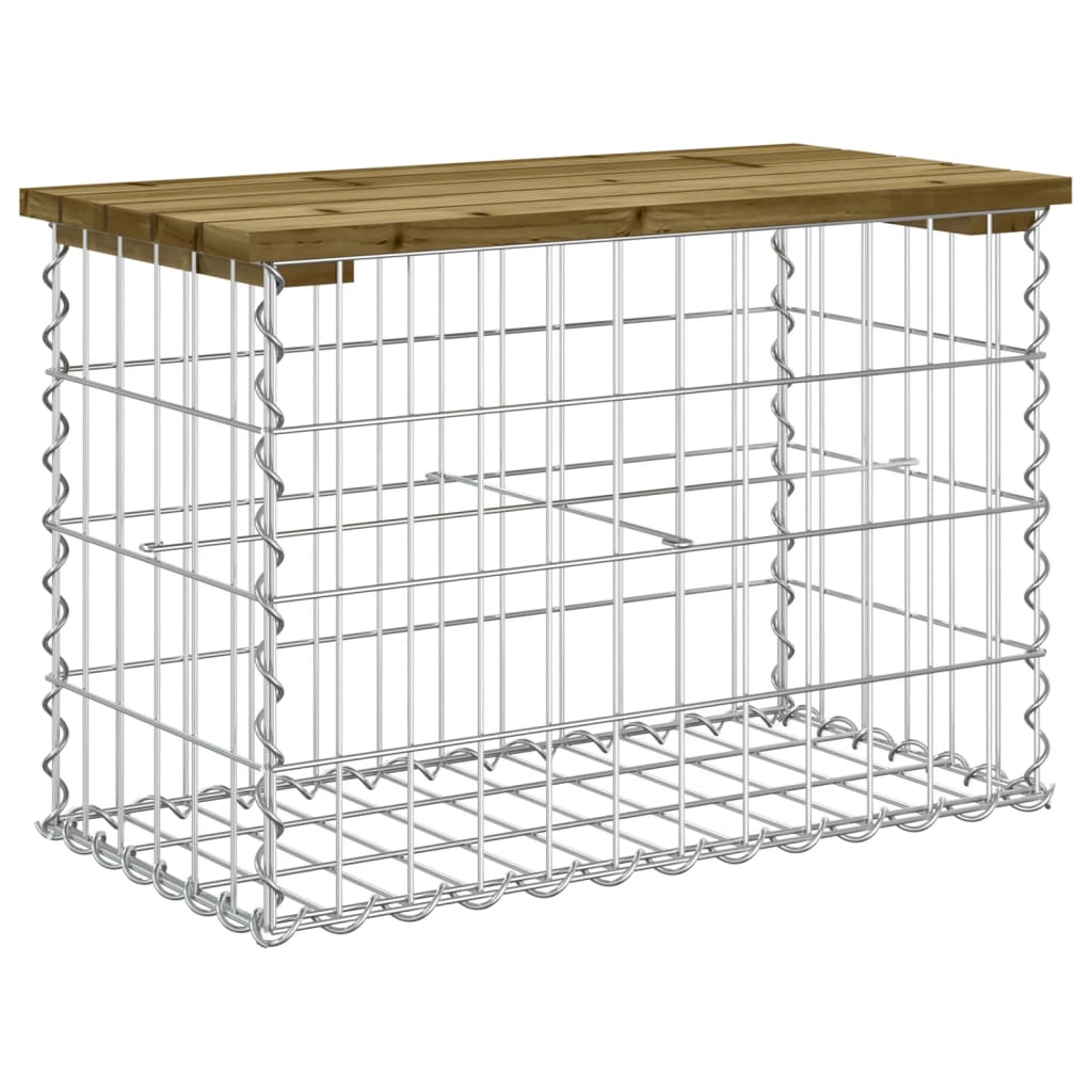 Tuinbank schanskorfontwerp 63x31,5x42 cm geïmpregneerd hout is nu te koop bij PeponiXL, paradijselijk wonen!