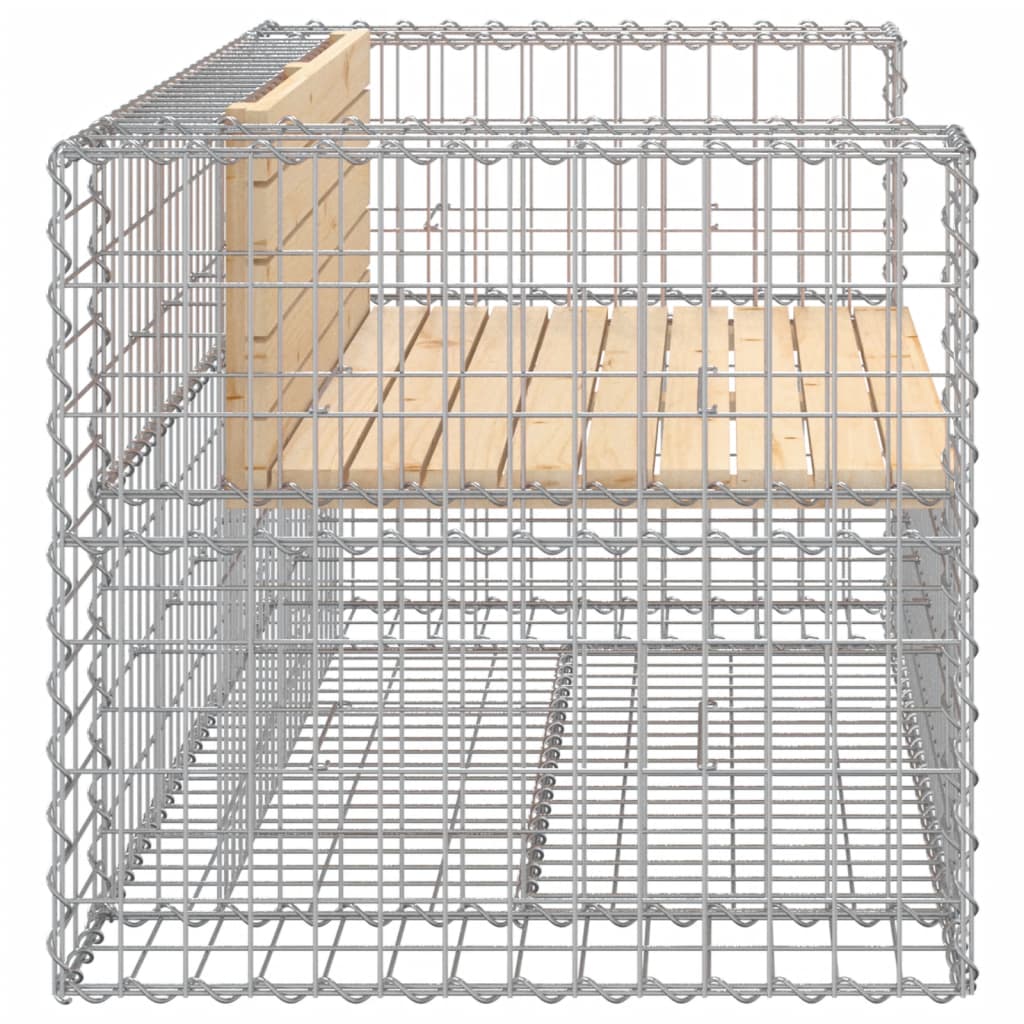 Tuinbank schanskorfontwerp 143x71x65,5 cm massief grenenhout is nu te koop bij PeponiXL, paradijselijk wonen!