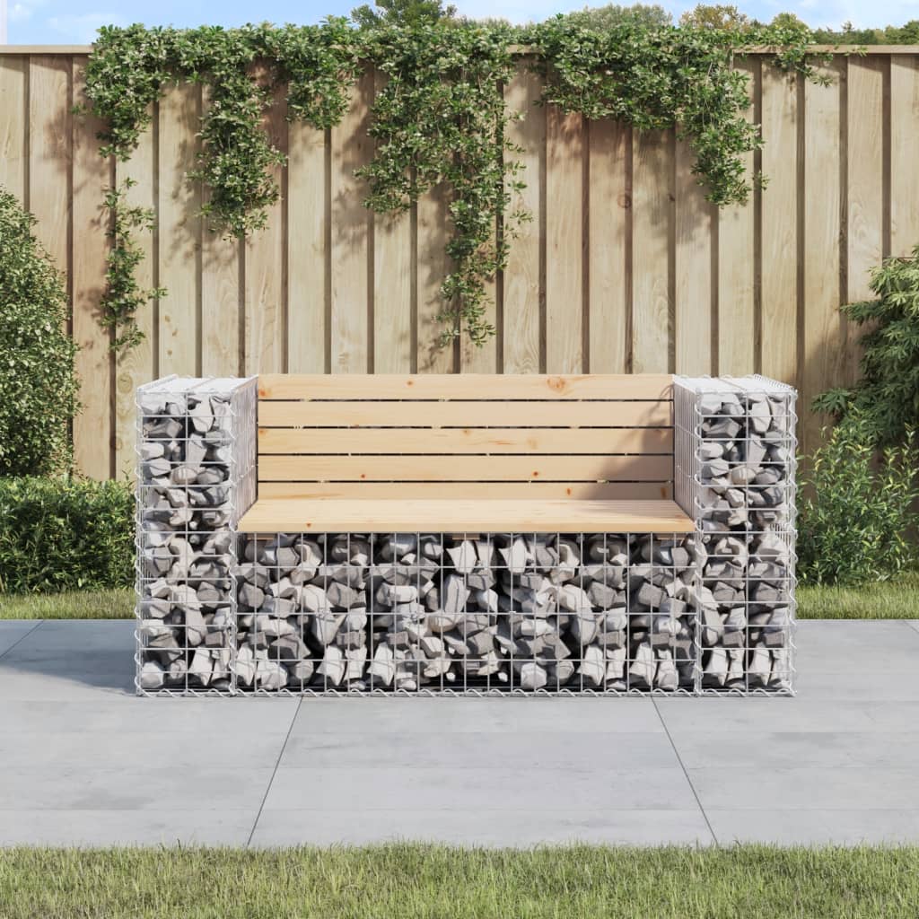 Tuinbank schanskorfontwerp 143x71x65,5 cm massief grenenhout is nu te koop bij PeponiXL, paradijselijk wonen!