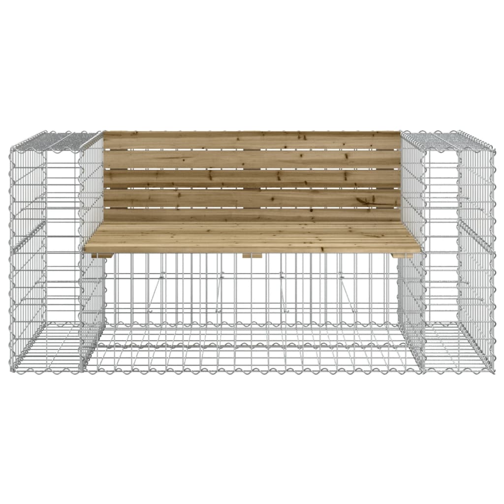 Tuinbank schanskorfontwerp 143x71x65,5 cm geïmpregneerd hout is nu te koop bij PeponiXL, paradijselijk wonen!