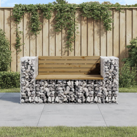Tuinbank schanskorfontwerp 143x71x65,5 cm geïmpregneerd hout is nu te koop bij PeponiXL, paradijselijk wonen!