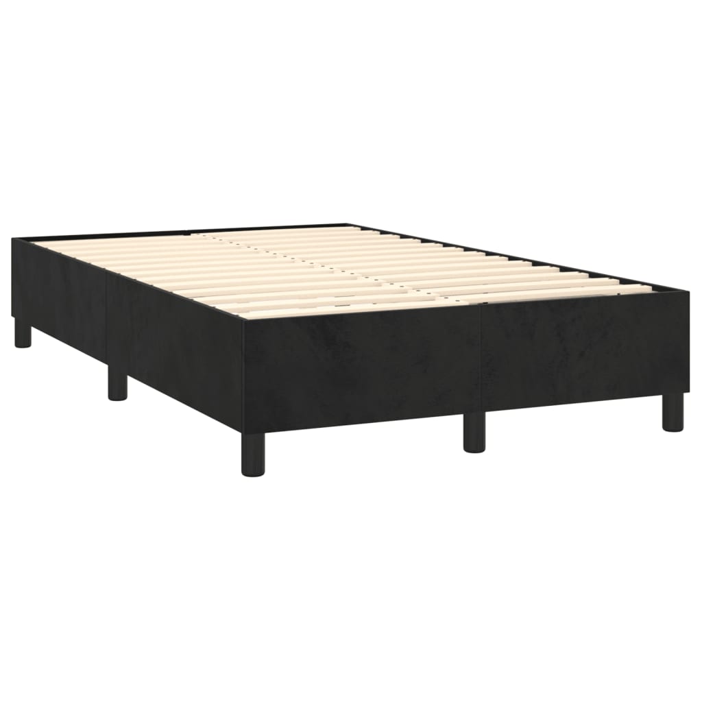 Boxspring met matras fluweel zwart 120x200 cm is nu te koop bij PeponiXL, paradijselijk wonen!