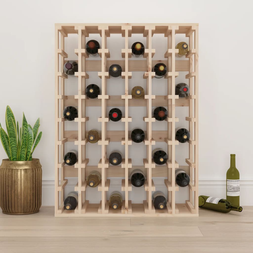 Wijnrek 70x33x94 cm massief grenenhout bruin is nu te koop bij PeponiXL, paradijselijk wonen!